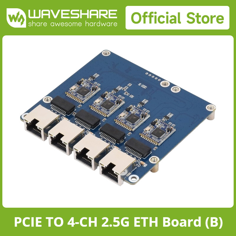 Raspberry Pi 4 - Placa Waveshare PCIe para 4 canais
