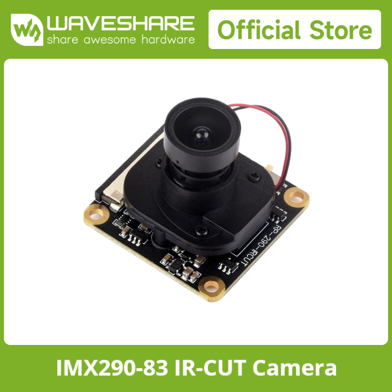 Raspberry Pi Global Shutter Camera Imx296 - Câmera Waveshare IMX290-83 IR-CUT, Sensor de