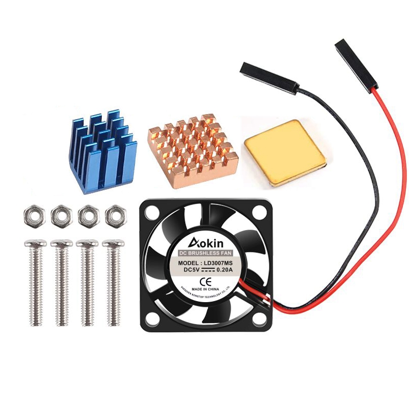 Pi Cooler - Ventilador com Parafusos e Dissipador de