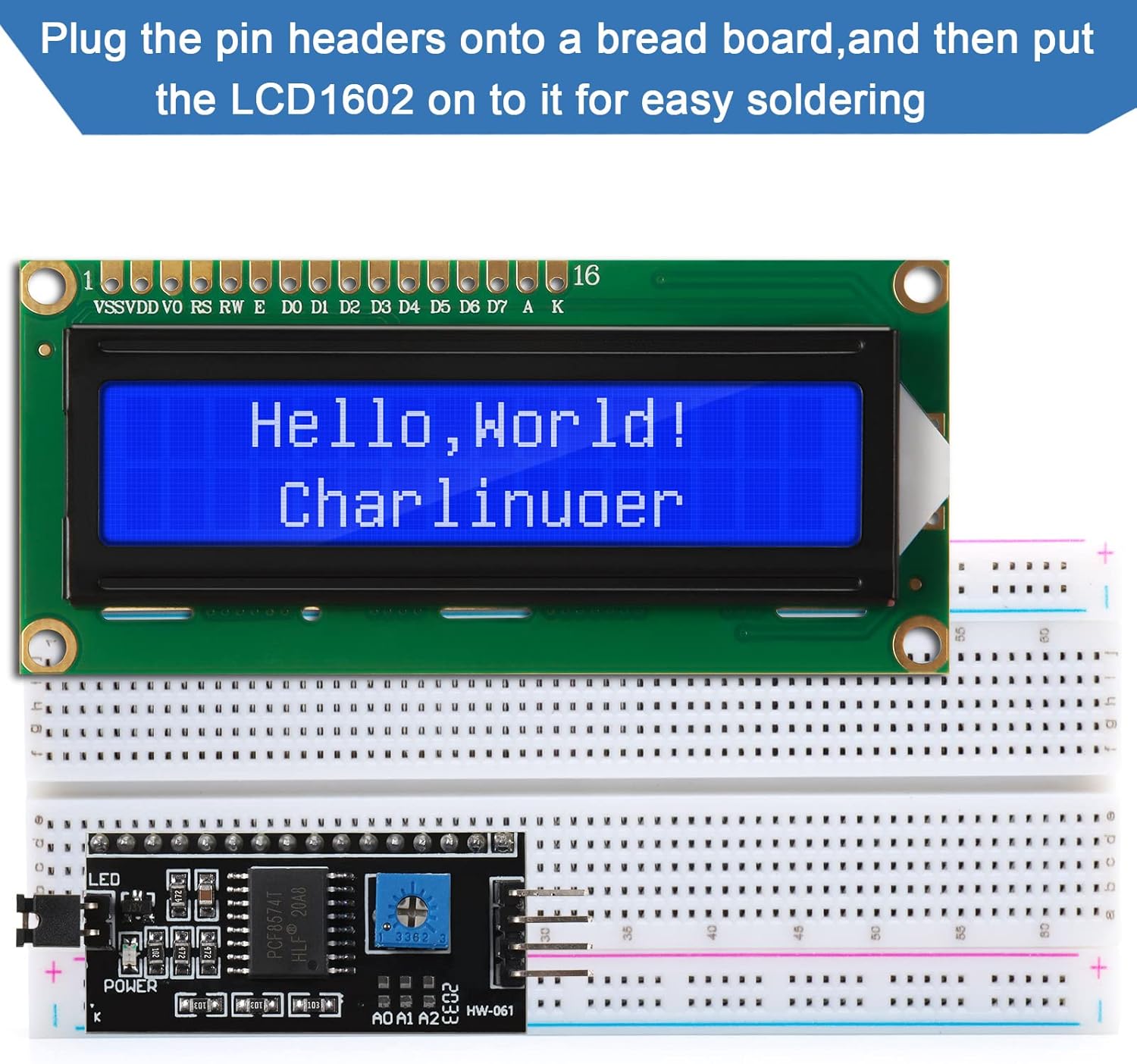 Raspberry Pi 4 - 1 Conjunto de Módulo LCD 1602
