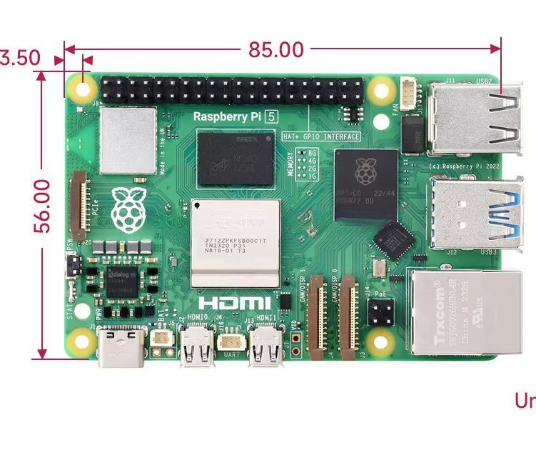 Raspberry Pi 5 - Raspberry Pi 5 com Processador Broadcom