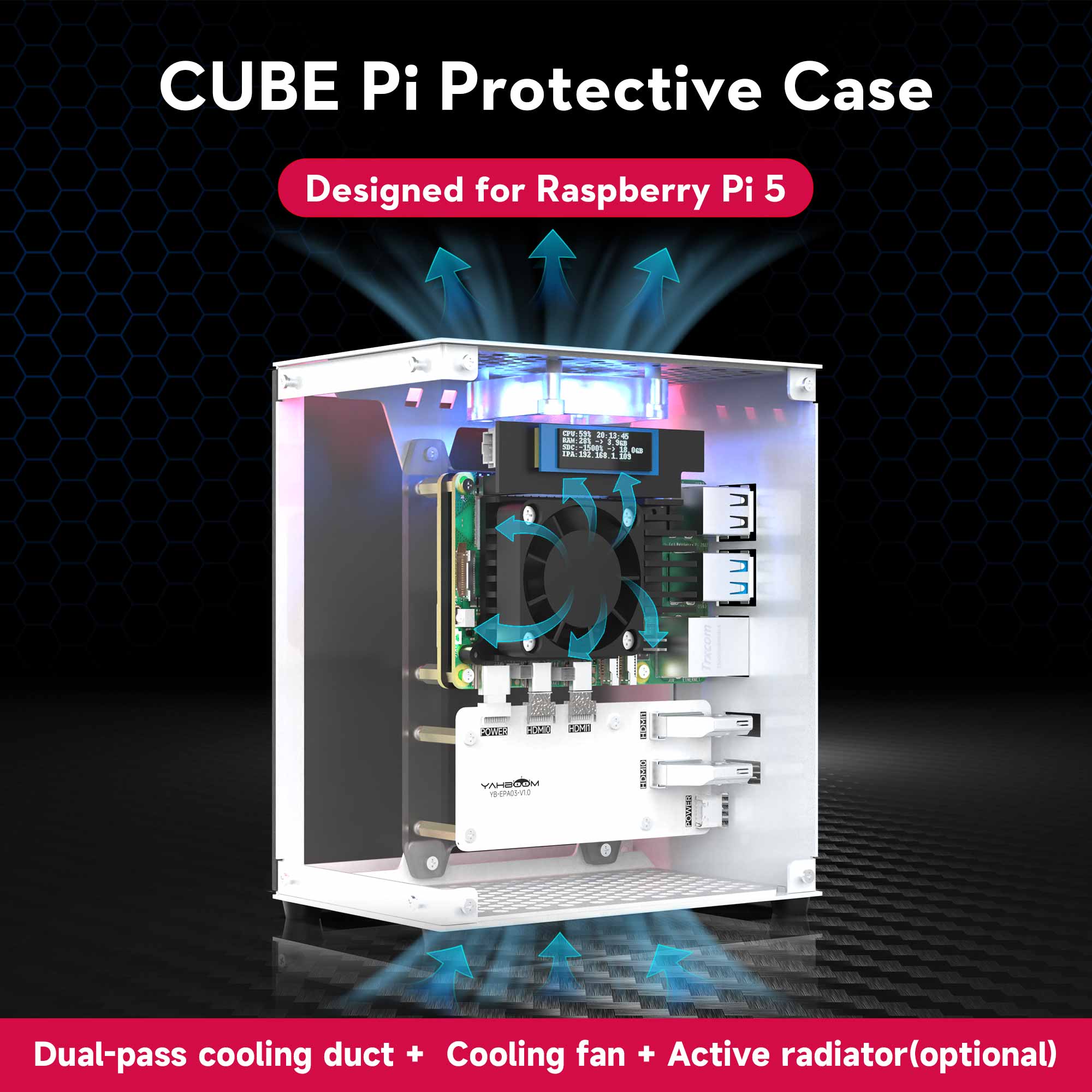 Pi 5 Case - Raspberry pi 5 caso kit protetor