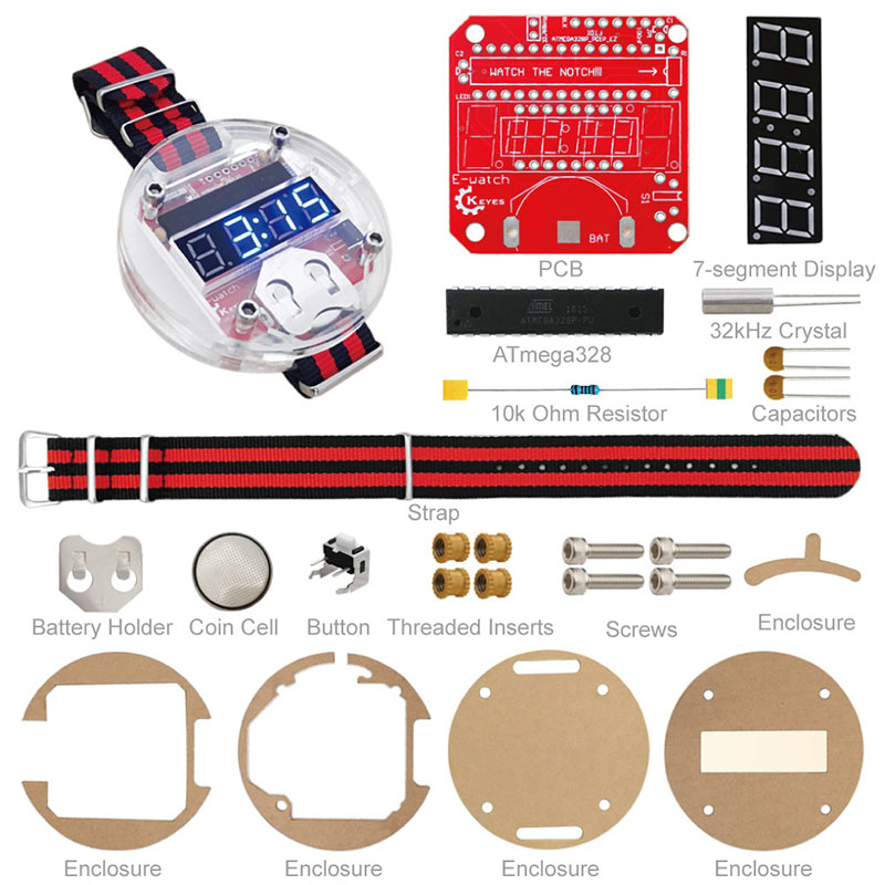 Kit de relógio led de chip úni - Arduino Kit avaliação e preço