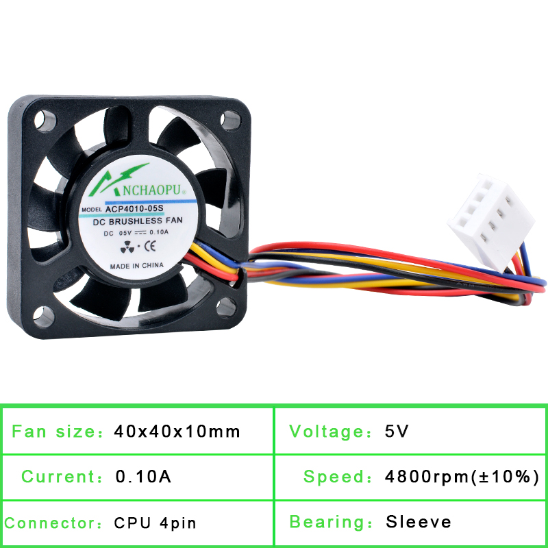 ANCHAOPU 4cm 40mm ventilador 4 - Pi 4 Case avaliação e preço