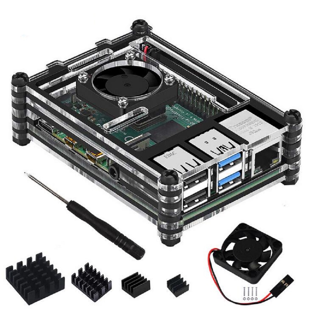 Capa transparente de 9 camadas - Pi 4 Case avaliação e preço