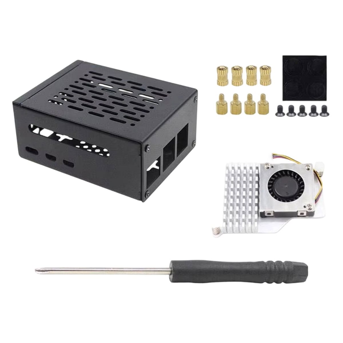 Case Metálico HGHO com Ventila - Pi 5 Case avaliação e preço