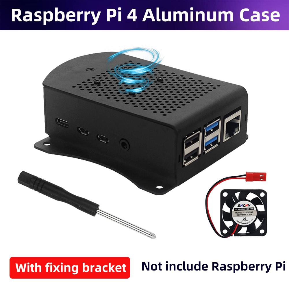Raspberry pi 4 caixa de liga d - Pi 4 Case avaliação e preço