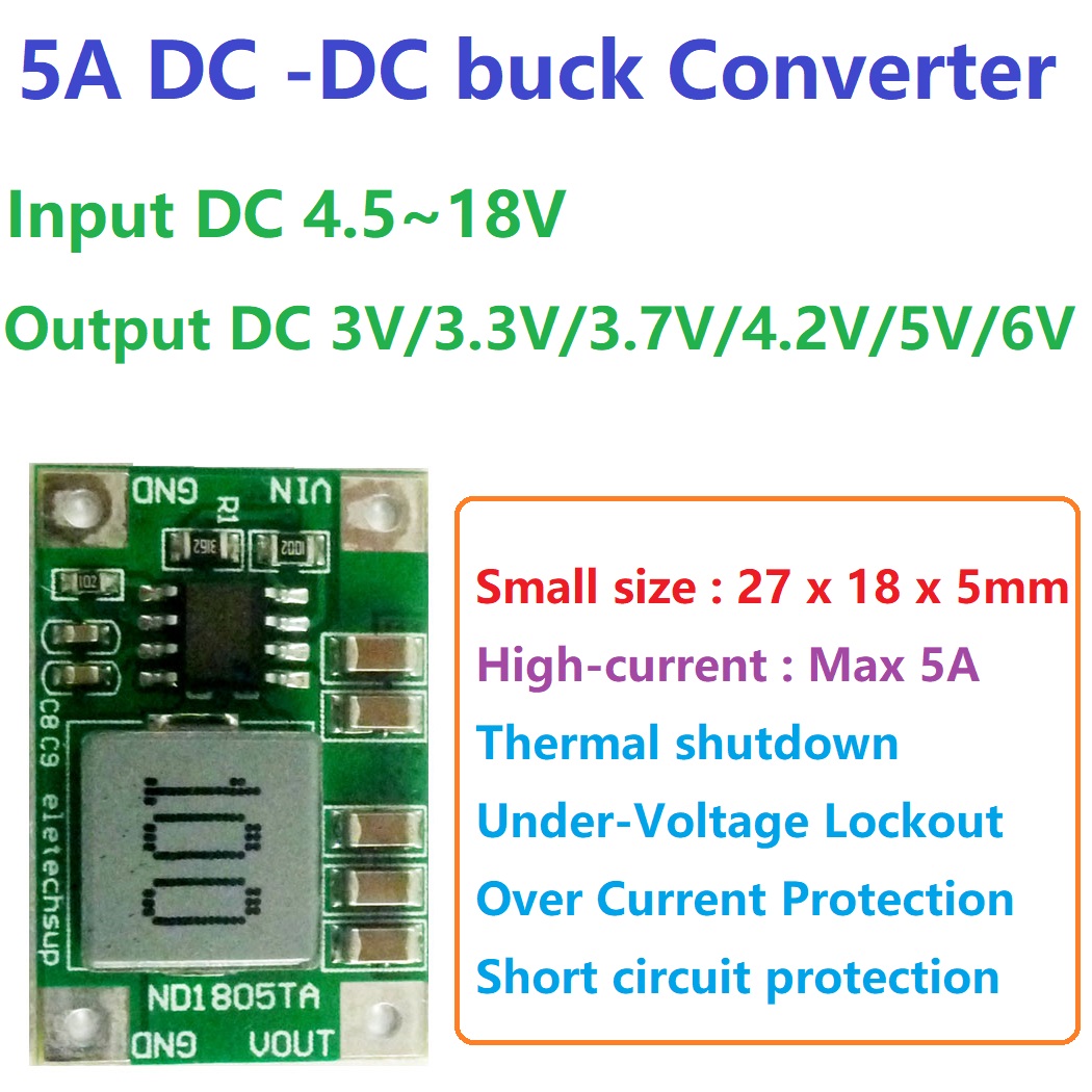 Módulo conversor DC-DC 5A, 4,5 - Raspberry Pi 4 avaliação e preço